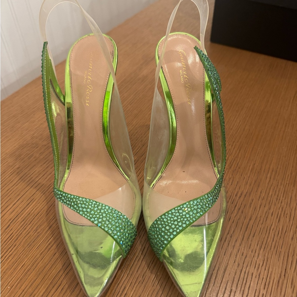 Gianvito Rossi  Green Women's Slingback Heels